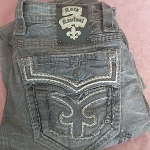 Rock Revival Light Grey alt-straight jeans